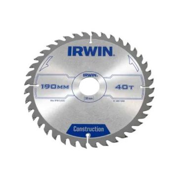 Irwin Circular Saw Blade 190mm 40T