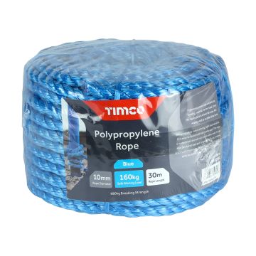Timco Blue Poly Rope Coil 10mm x 30m
