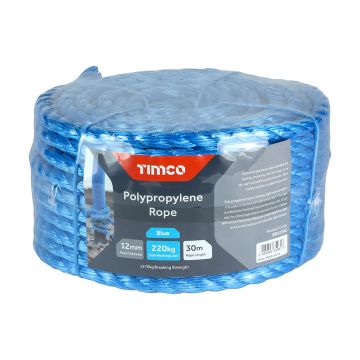 Timco Blue Poly Rope Coil 12mm x 30m