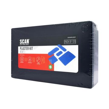 Scan Hypoallergenic Blue Plasters (100 Assorted)