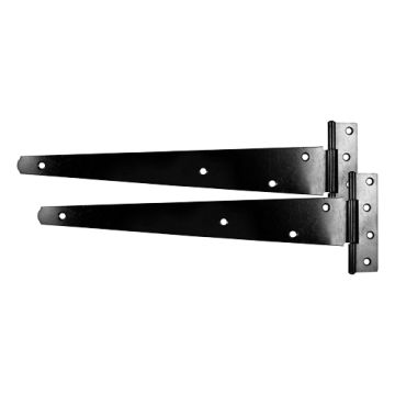 Timco Taurus Medium Tee Hinge Pair Black 14" HGB