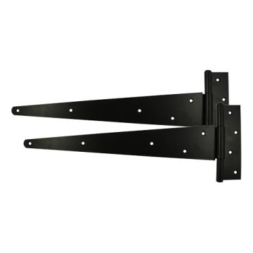 Timco Taurus Strong Tee Hinge Pair Black 14" HGP