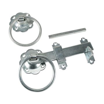 Timco Taurus Ring Gate Latch - Plain Zinc 6" LCB