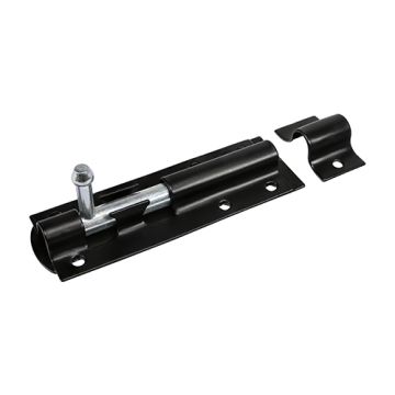 Timco Taurus Straight Tower Bolt Black 6" BTB