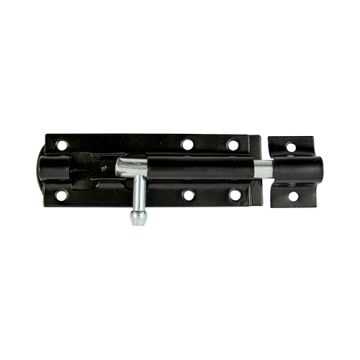 Timco Taurus Straight Tower Bolt Black 10" BTP