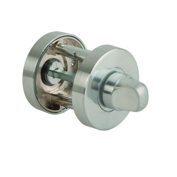 Dale Hardware Jigtech Round Bath Turn & Release Set Satin Nickel