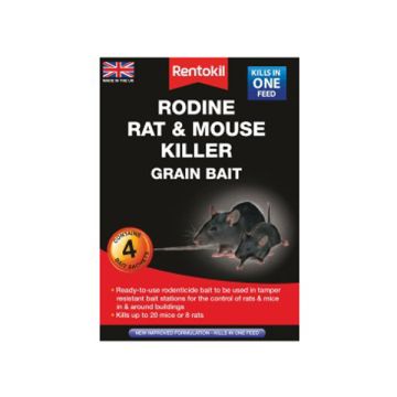 Rentokil Rodine Rat & Mouse Killer 4 Sachet