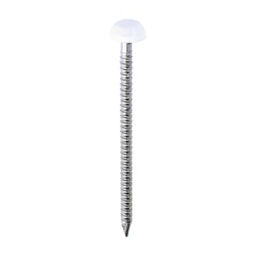 Timco Polymer Headed Pins 40mm x 2.1mm White 250 per box