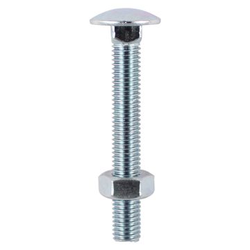 Timbag Cup Square Carriage Bolts & Hex Nut 12 x 75