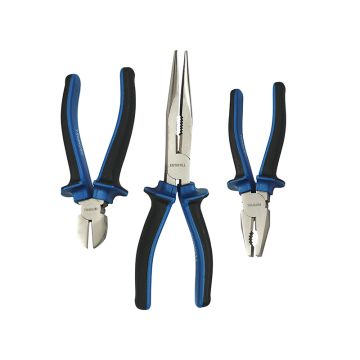 Faithfull Chrome Vanadium Soft Grip Pliers Set 3 piece