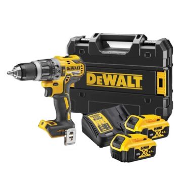 Dewalt 18v XR Brushless Combi Drill c/w 1 x 5.0ah, 1 x 4.0ah Battery & TSTAK
