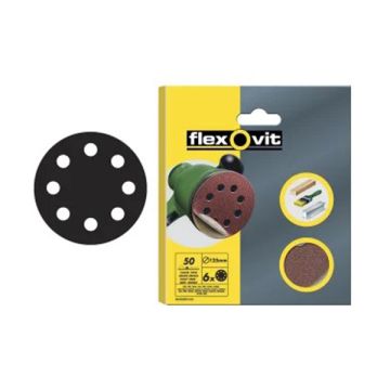 FlexOvit Hook & Loop Sanding Discs 125mm Assorted (pack of 6)