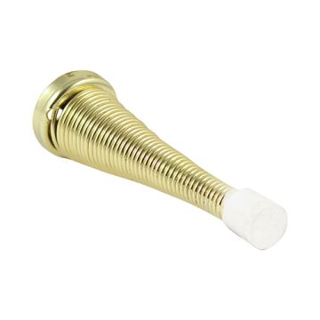 Timco Spring Door Stop Brass 2pk