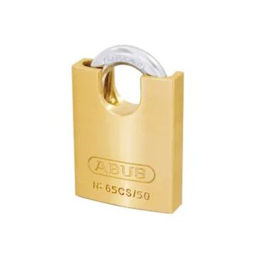 Abus Brass Padlock Closed Shackle (Carded)