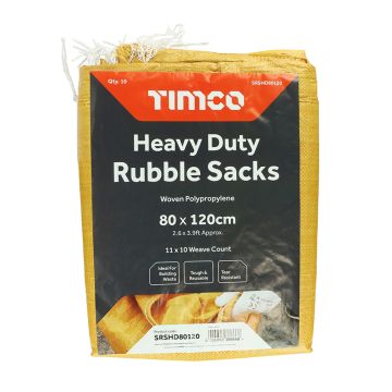 Timco Shield Heavy Duty Woven Rubble Sacks 800 x 1200mm