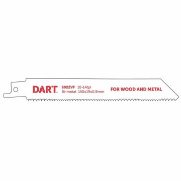 DART S922VF Wood & Metal Cutting Recip Blade Pk5