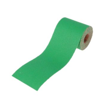 Faithfull Aluminium Oxide Sanding Paper Roll Green 115mm x 5mm 80G
