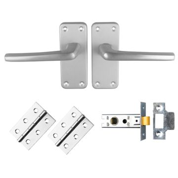 Carlisle Brass Contract Aluminium Latch Pack Satin Aluminium