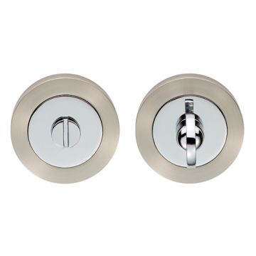 Carlisle Brass Thumb Turn & Release Satin Nickel/Polished Chrome 52mm