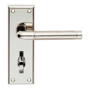 Carlisle Brass Serozzetta Quaranta Lever On B/Plate Bath Polished Nickel/Satin Nickel - 150mm x 50mm