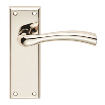 Carlisle Brass Serozzetta Cinquanta Lever On B/Plate Latch Polished Nickel - 150mm x 50mm