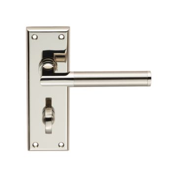 Carlisle Brass Serozzetta Sessanta Lever On B/Plate Bath Polished Nickel/Satin Nickel - 150mm x 50mm