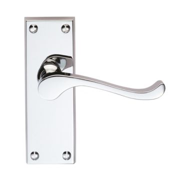Carlisle Brass Victorian Scroll - Lever Latch (Contract Range) Polished Chrome