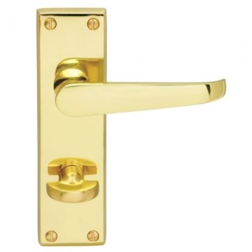Carlisle Brass Victorian Flat - Bathroom Lever (Contract Range) Polished Brass 57mm