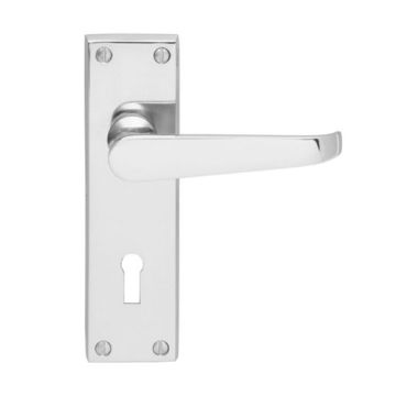 Carlisle Brass Victorian Flat - Lever Lock (Contract Range) Polished Chrome 57mm