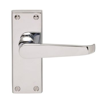 Carlisle Brass Victorian Flat - Lever Latch (Contract Range) Polished Chrome