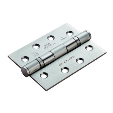 Carlisle Brass 102mm x 76mm x 3mm Ball Bearing Hinge - Grade 13 - Pack Of 3 - Satin Stainless Steel