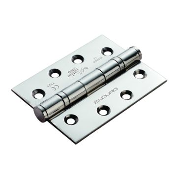 Carlisle Brass 102mm x 76mm x 3mm Ball Bearing Hinge Grade 13 - Pack Of 3 - Bright Stainless Steel