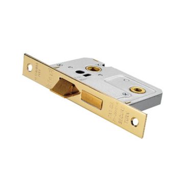 Carlisle Brass East-T Bathroom Lock - 63mm - Electro Brass