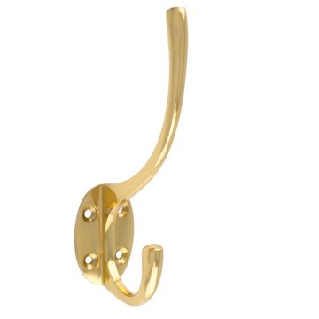Carlisle Brass - Victorian Hat & Coat Hook - 127mm - Polished Brass
