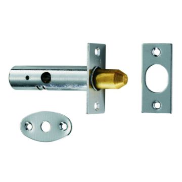 Carlisle Brass - Door Security Pack Inc 2 x Door Security Bolt & 1 Key - 60mm - Polished Chrome