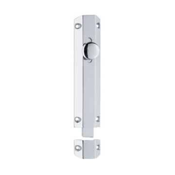 Carlisle Brass - Surface Bolt - Complete With Extruded & Flat Keepers - 102mm - Polished Chrome