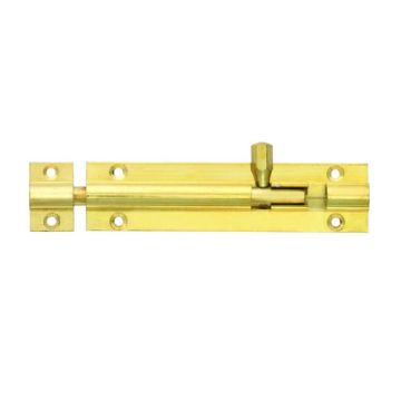 Carlisle Brass - Straight Barrel Bolt - 100mm - Polished Brass
