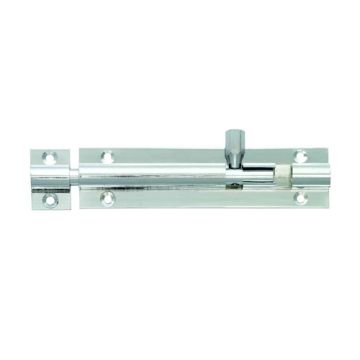 Carlisle Brass - Straight Barrel Bolt - 100mm - Polished Chrome