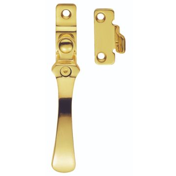 Carlisle Brass - Victorian Casement Fastener - Wedge Pattern Lockable - 58mm x 11mm - Polished Brass