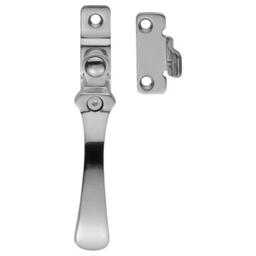 Carlisle Brass - Victorian Casement Fastener - Wedge Pattern Lockable - 58mm x 11mm - Polished Chrome