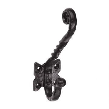 Carlisle Brass - Ludlow Black Antique - Hat & Coat Hook - 145mm