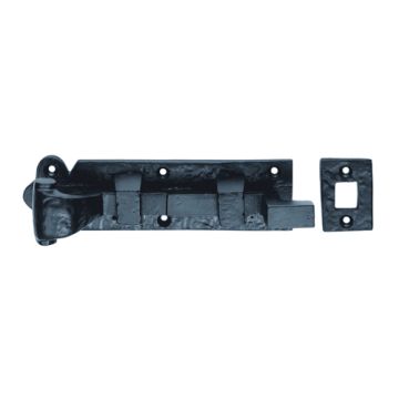 Carlisle Brass - Ludlow Black Antique Door Bolt Cranked - 152mm