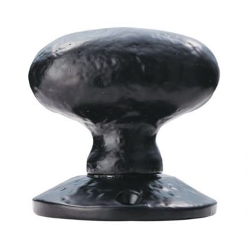Carlisle Brass - Ludlow Black Antique - Oval Mortice Knob Furniture - 60mm