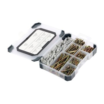 Timco Mixed Tray PZ2 Screws Plug Drill Bit - Yellow/Zinc