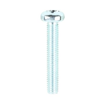 Timco Machine Screws PZ - Pan - Zinc M4 x 25