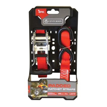 Centurion Padded Ratchet Tie Down 1000kg 6m