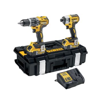 Dewalt XR Brushless Combi Drill 18V 2 x 5.0Ah Li-ion Kit