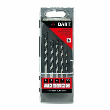 Dart Premium Multipurpose Drill Bit Set Hex 5pc