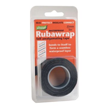 Ultratape 25mm x 5m Black Rubawrap Tape
