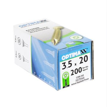 Optimaxx Woodscrew 3.5 x 20mm Box 200